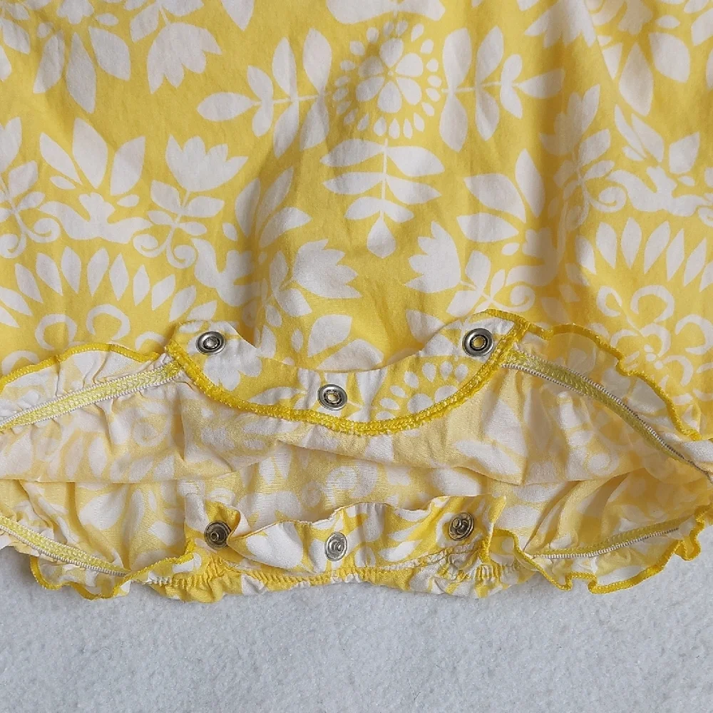 CARTER'S Yellow Floral Baby Girl Romper NWOT
